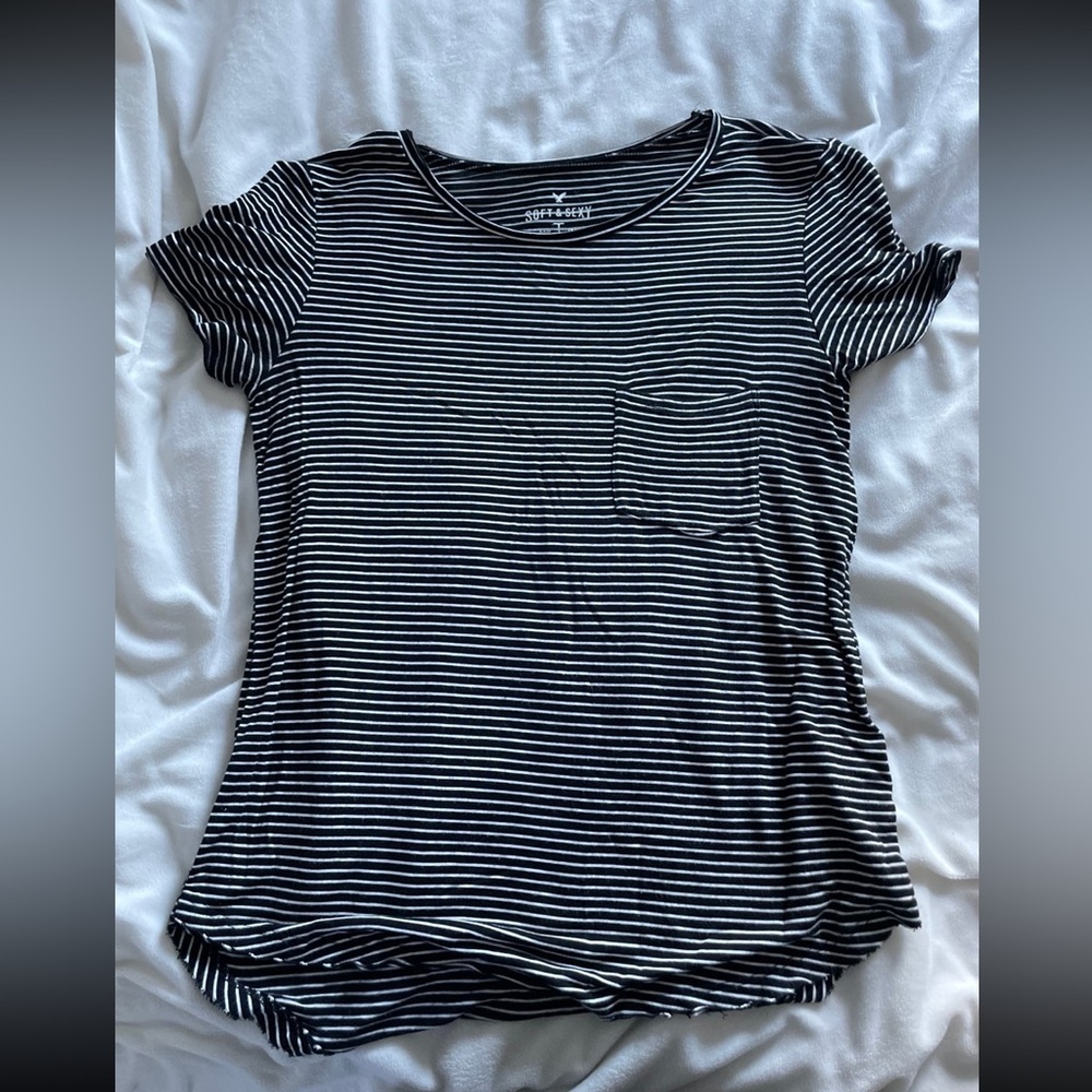 American Eagle Outfitters Soft and Sexy striped short sleeve